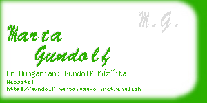 marta gundolf business card